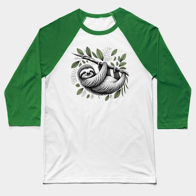 Sloth-lover Baseball T-Shirt by Jhontee